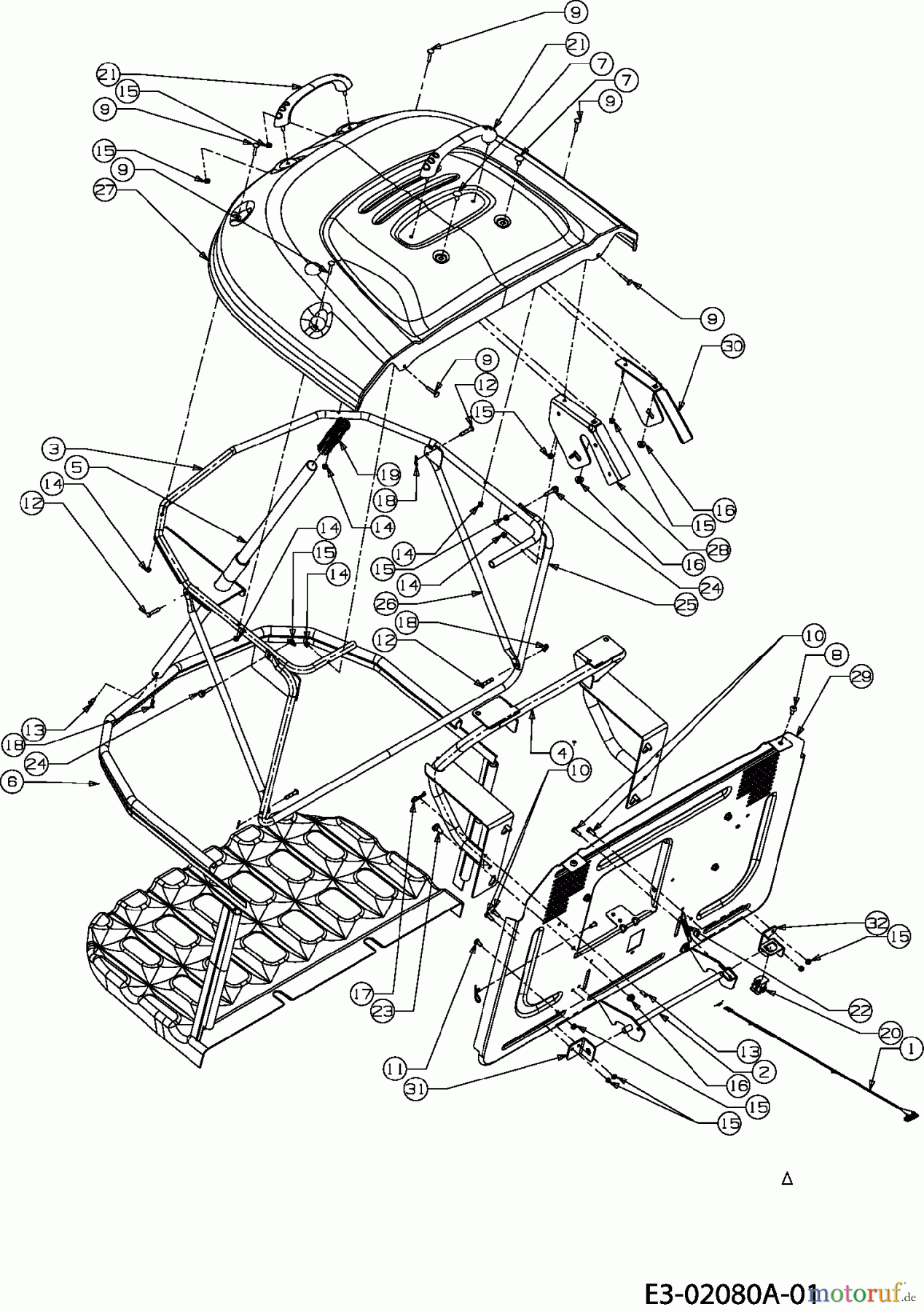 MTD ältere Modelle Rasentraktoren JN 180 H 13AQ498N678  (2004) Grasfangkorb