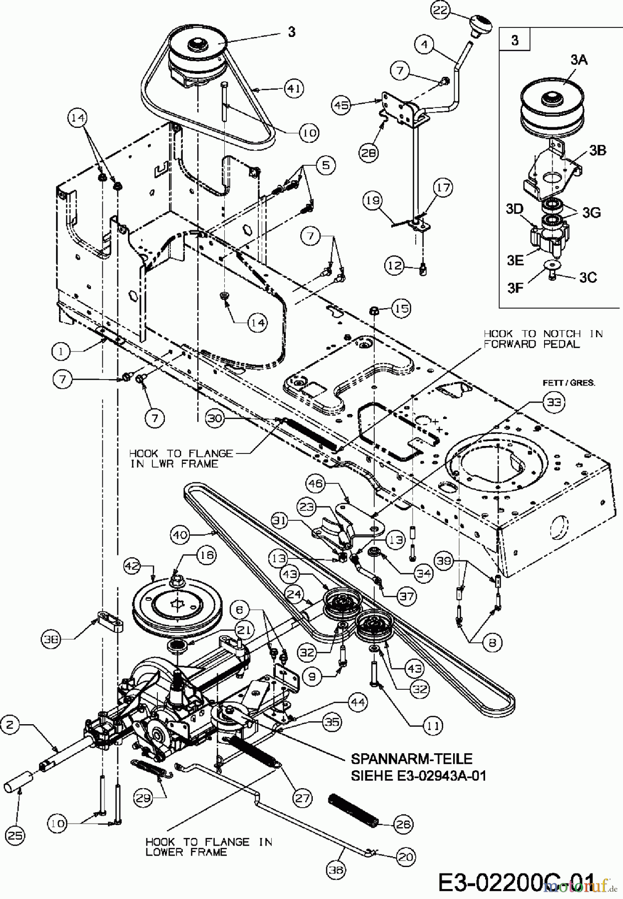  Gutbrod Rasentraktoren DLX 96 SA 13AV606F690  (2007) Fahrantrieb