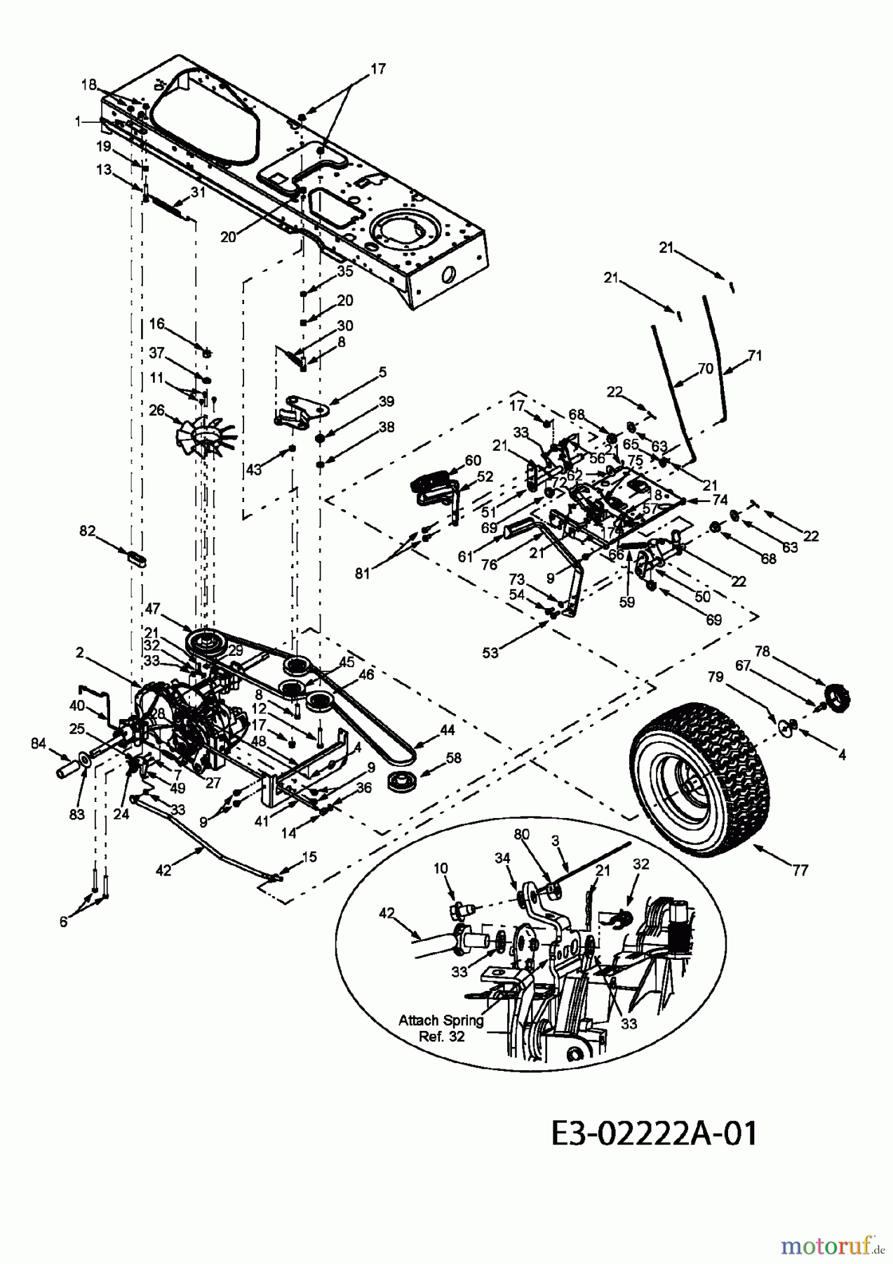  MTD Rasentraktoren B 155 13AA688G678  (2003) Schaltschema