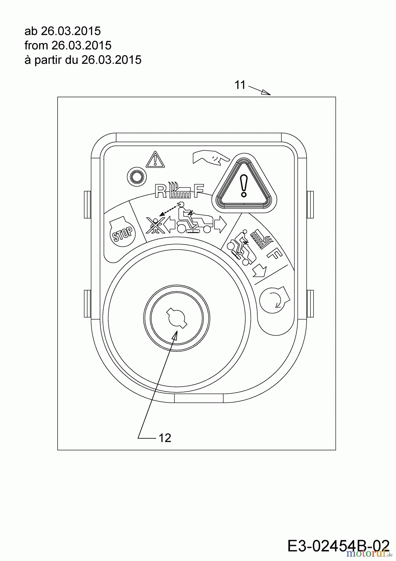  Black Edition Rasentraktoren 200-107 Twin 13HT797G615  (2015) Zündschloss ab 26.03.2015
