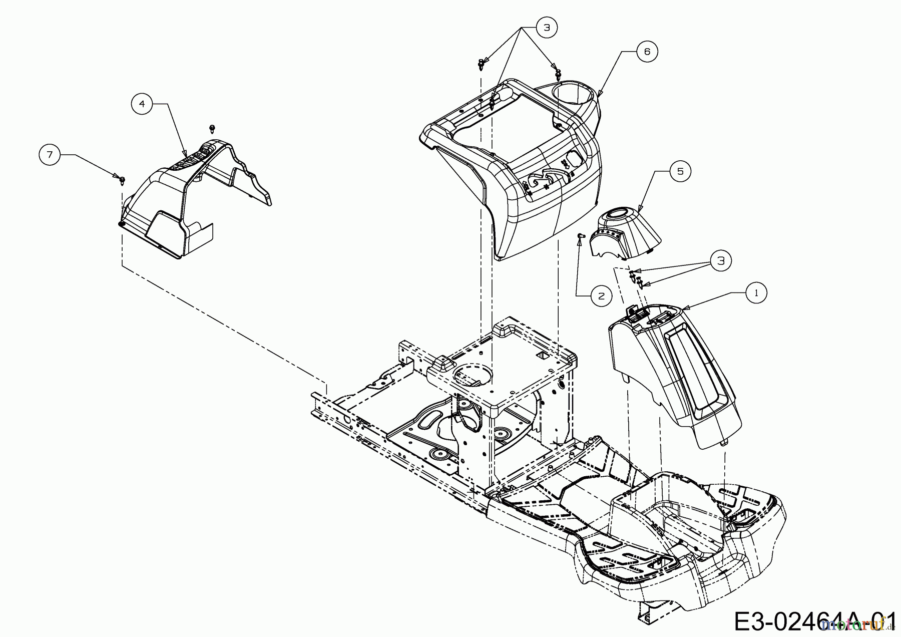  MTD Rasentraktoren Minirider 60 SDE 13A326JC600  (2014) Verkleidungen
