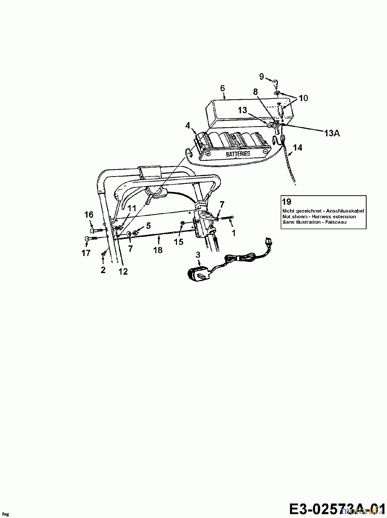  MTD Motormäher mit Antrieb GES 46 XE 124E648E678  (1994) Elektroteile