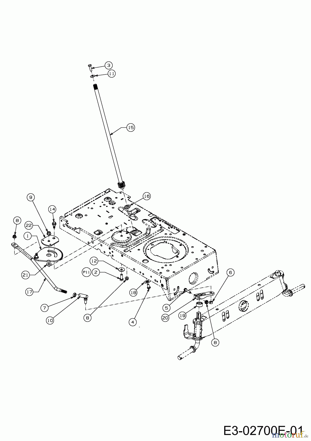  Lux Tools Rasentraktoren RT 155-92 H 13HM77TE694  (2014) Lenkung