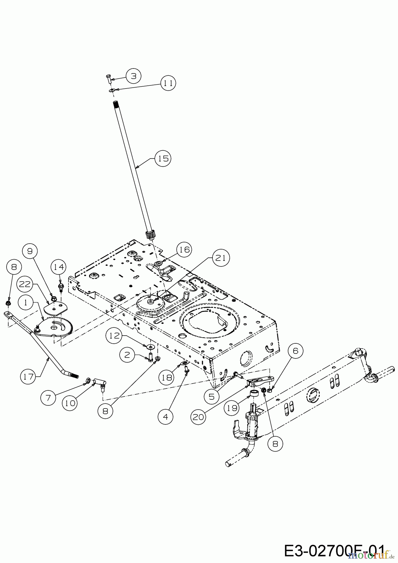  MTD Rasentraktoren RF 115 13HH765F676  (2015) Lenkung