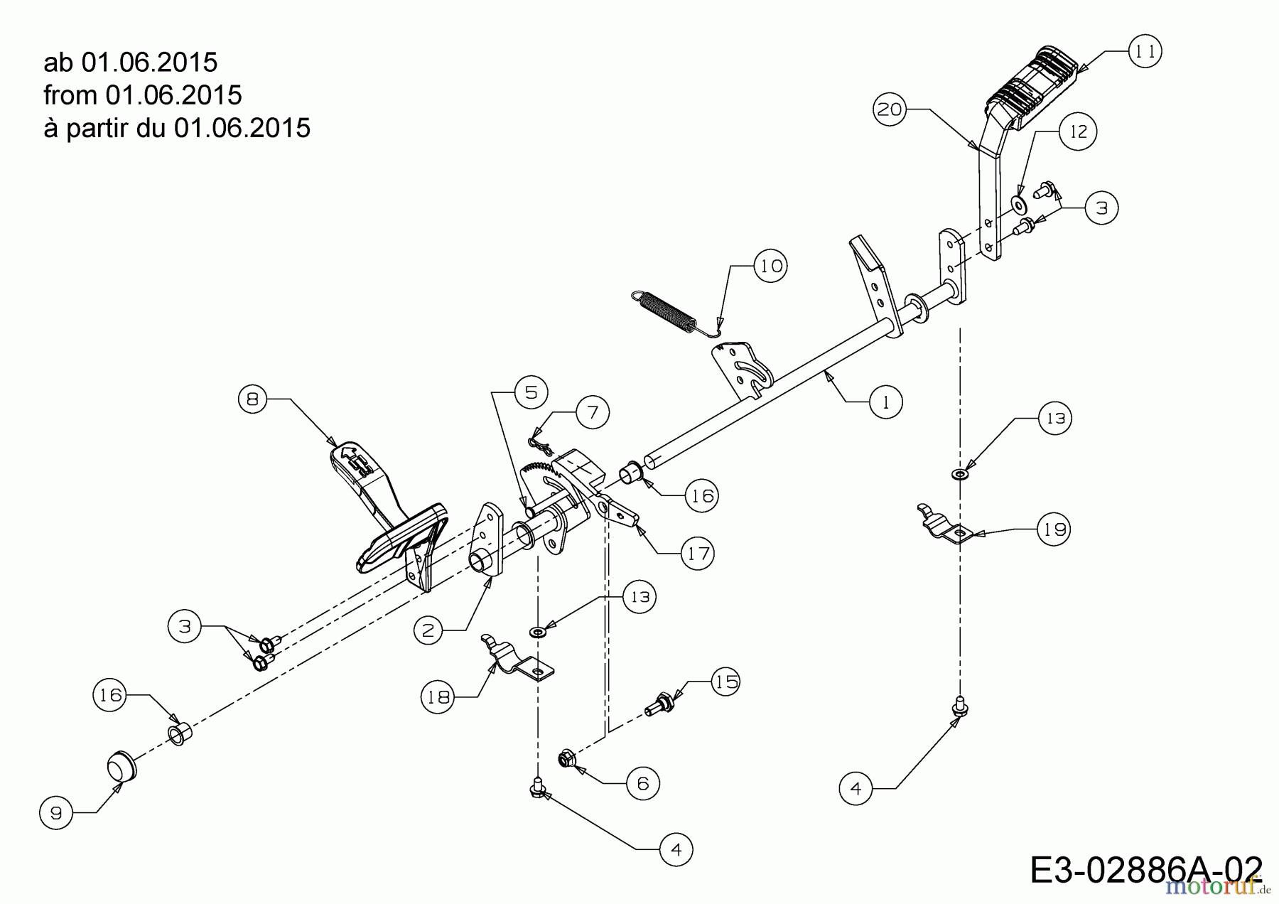  Cub Cadet Gartentraktoren CC 1224 KHP 14HQ94AP603  (2015) Pedale ab 01.06.2015