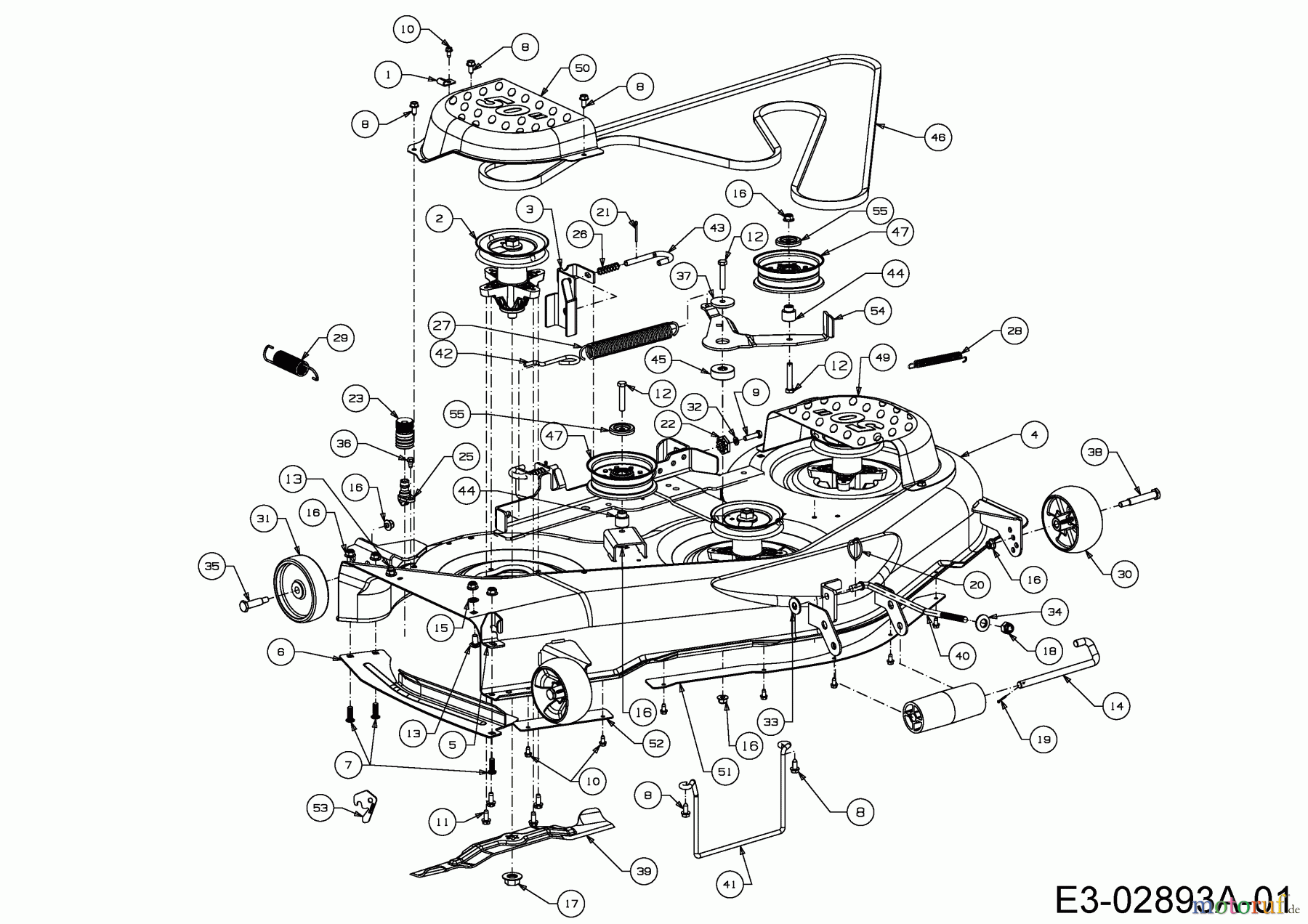  Cub Cadet Rasentraktoren LTX 1050 13AQ93AP330  (2014) Mähwerk P (50