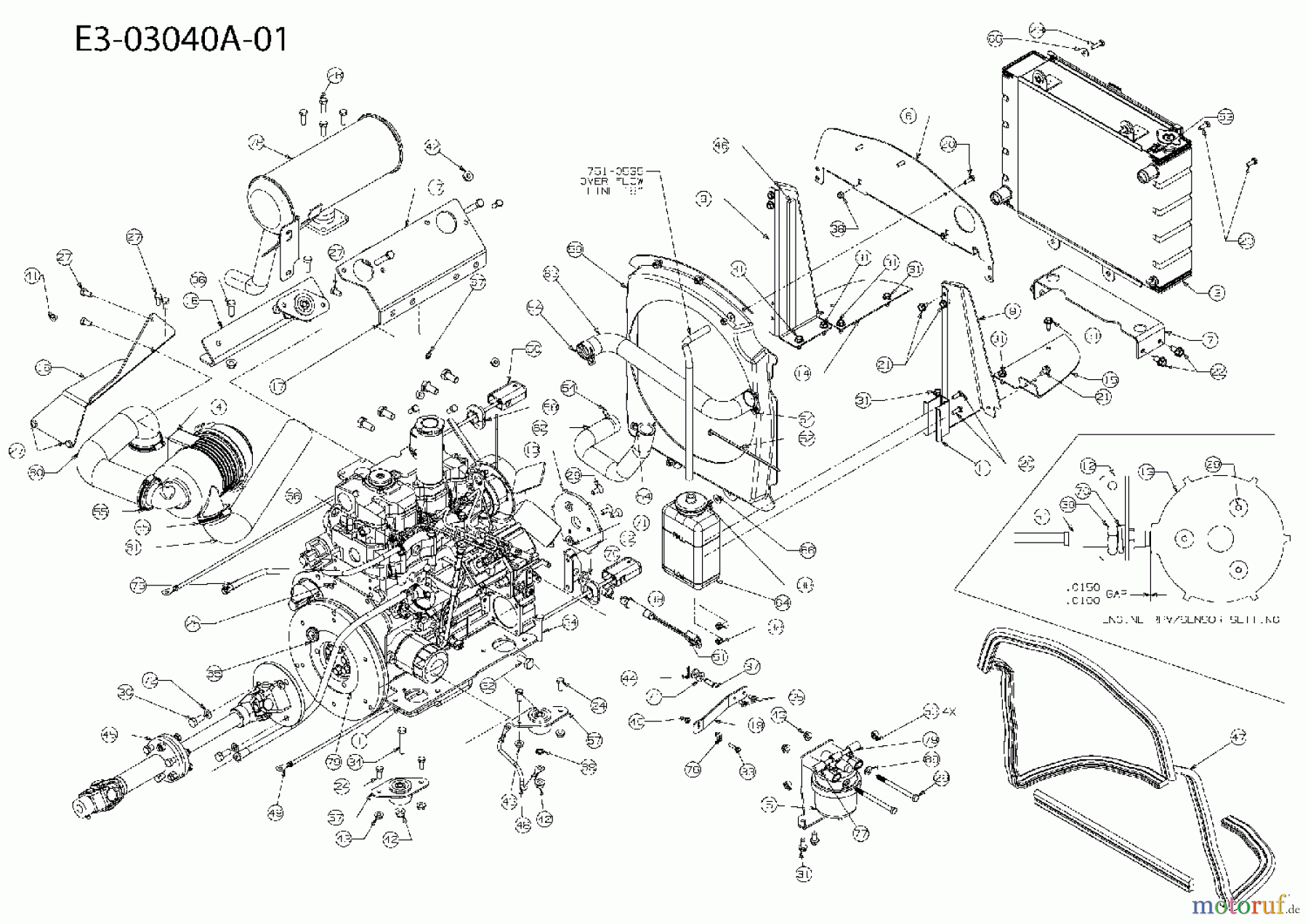  Massey Ferguson Kompakttraktoren MF 22-28 GC 54AD64J-695  (2007) Motorzubehör