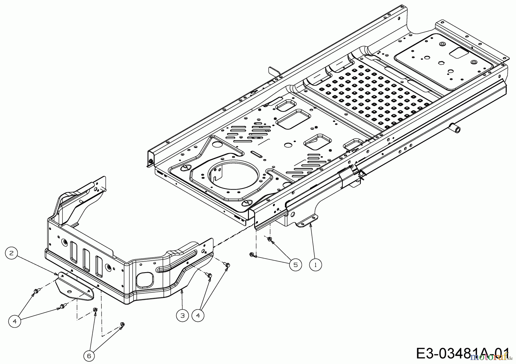  Cub Cadet Zero Turn Z-Force SZ 48 17AIDGHB010  (2014) Anhängekupplung, Rahmen