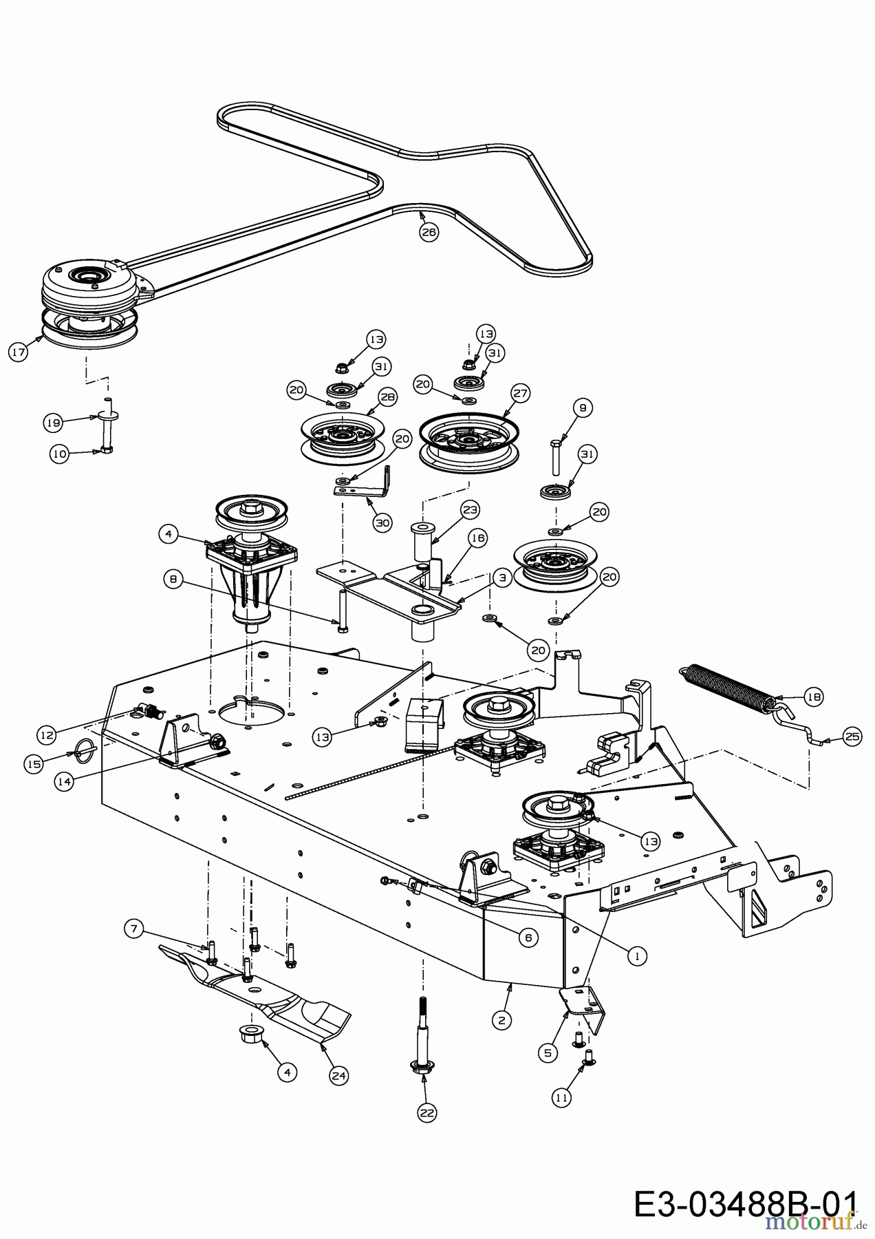  Cub Cadet Zero Turn Z-Force SZ 48 17AIDGHB603  (2015) Mähwerk B (48