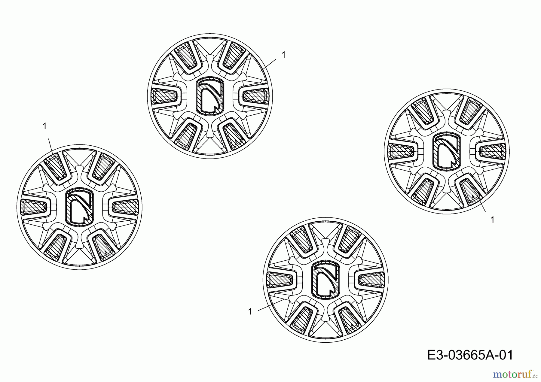  Cub Cadet Motormäher CC 42 PO 11A-LQSC603  (2014) Radkappe