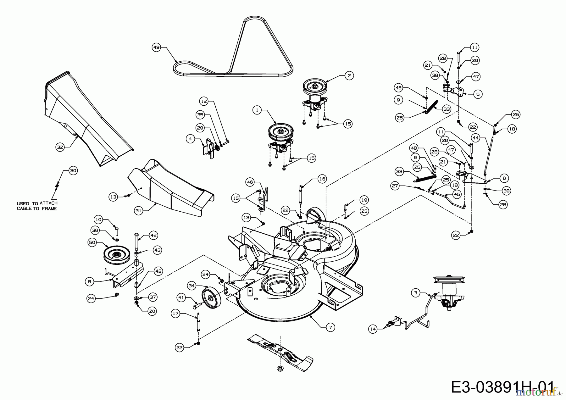  Lux Tools Rasentraktoren RT 155-92 H 13HM77TE694  (2014) Mähwerk E (36