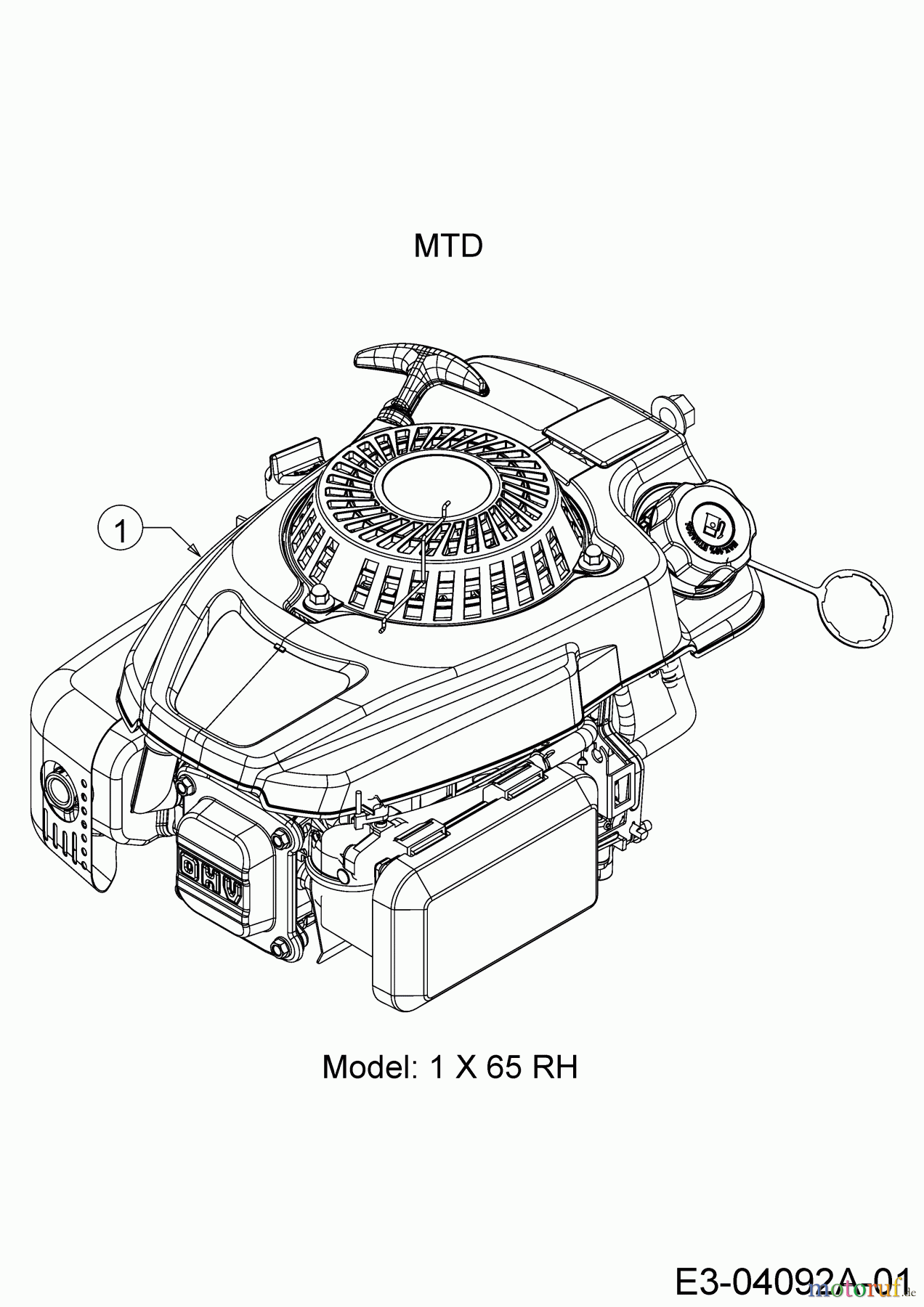  MTD Motormäher mit Antrieb Smart 53 SPO 12A-PCJ6600  (2015) Motor