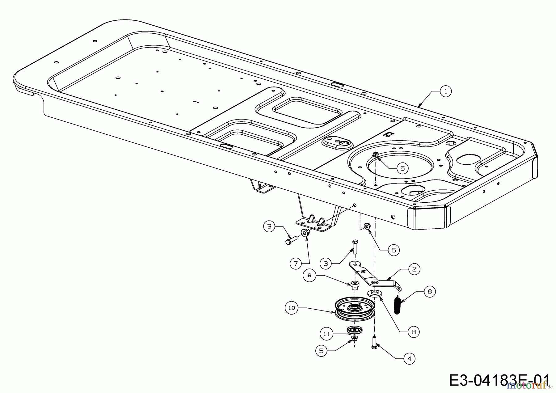  MTD Zero Turn P 220 HZ-S 17AF2ACS678  (2014) Spannrollen Fahrantrieb