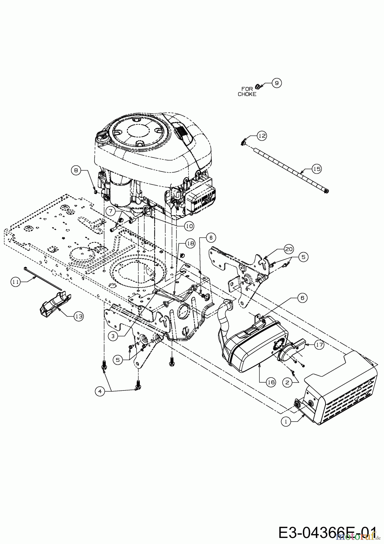  MTD Rasentraktoren 155-92 LE 13HM71KE676  (2014) Motorzubehör