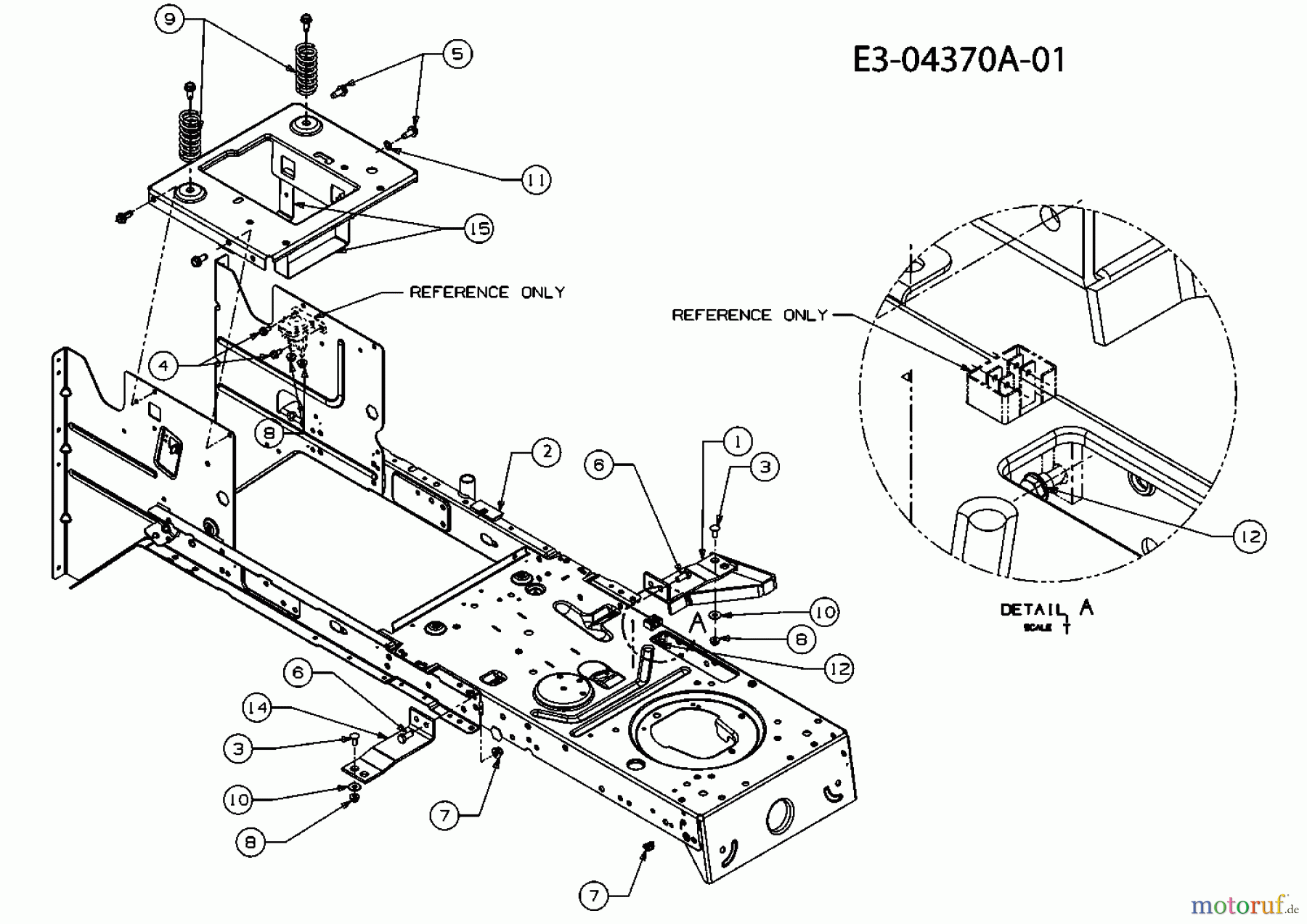  MTD Rasentraktoren P 155 AME 13AM783E678  (2009) Rahmen
