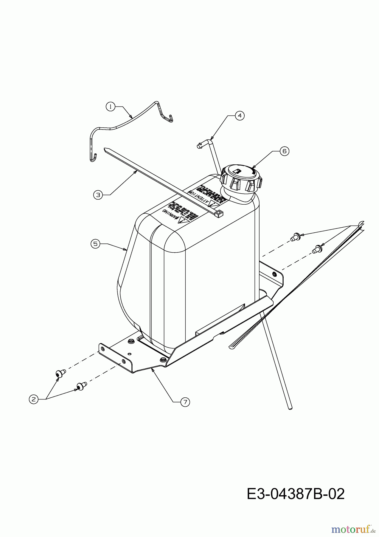  Craftsman Rasentraktoren LT 2000 (Hersteller MTD) 13AJ77SG699  (2011) Tank bis 25.03.2011