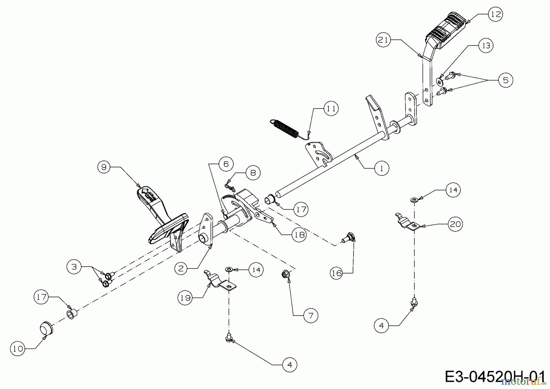  Massey Ferguson Rasentraktoren MF 50-24 SH 13HQ93GP695  (2016) Pedale