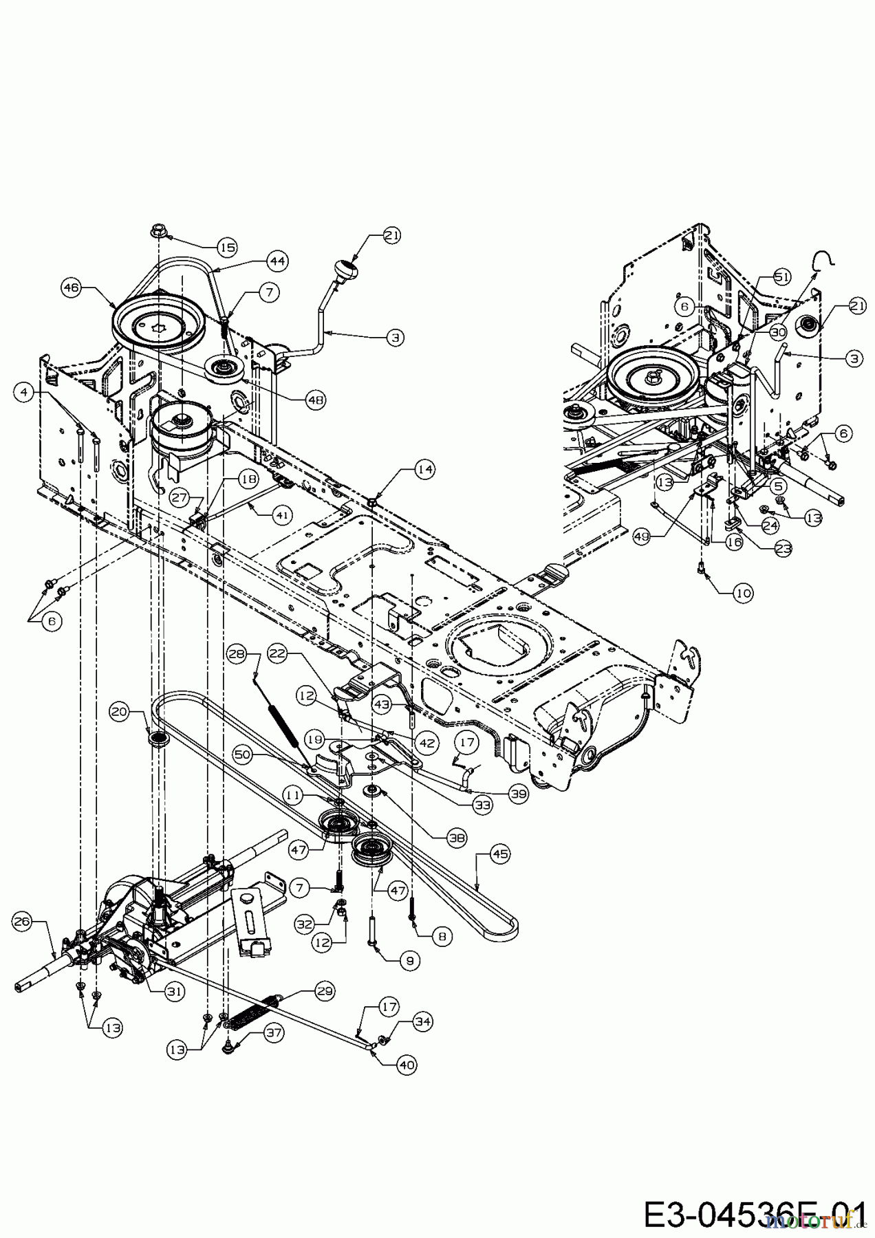 Cub Cadet Rasentraktoren CC 1016 AF 13BD90AF603 (2016) Fahrantrieb