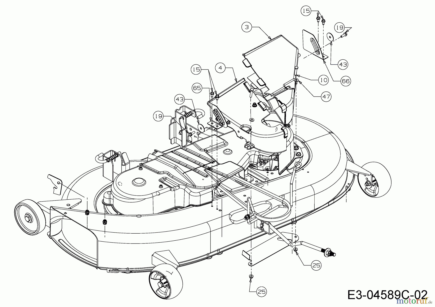  Cub Cadet Rasentraktoren CC 1018 AG 13AD90AG603  (2011) Abdeckungen links und rechts Mähwerk G (42