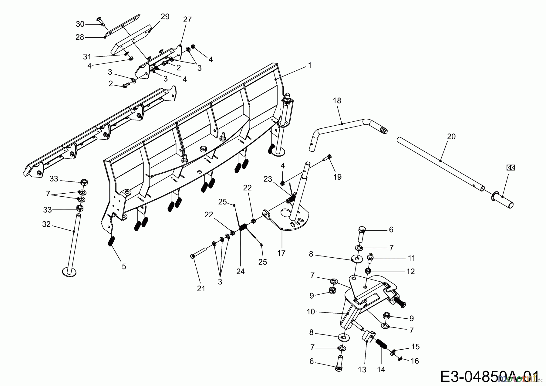 MTD Zubehör Zubehör Kompakttraktoren Räumschild für CC 2000/3000 RD Serie (48
