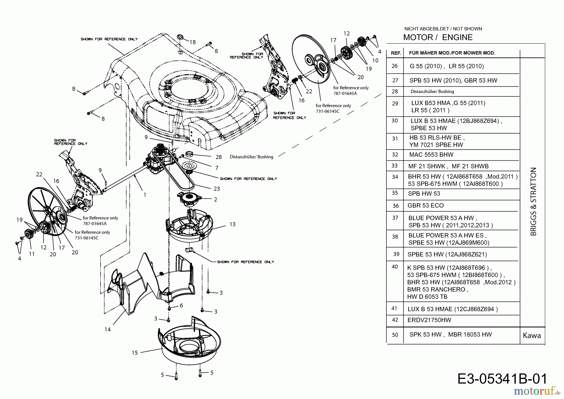  Migros Motormäher mit Antrieb BMR 53 Ranchero 12CI868T658  (2013) Getriebe, Motor