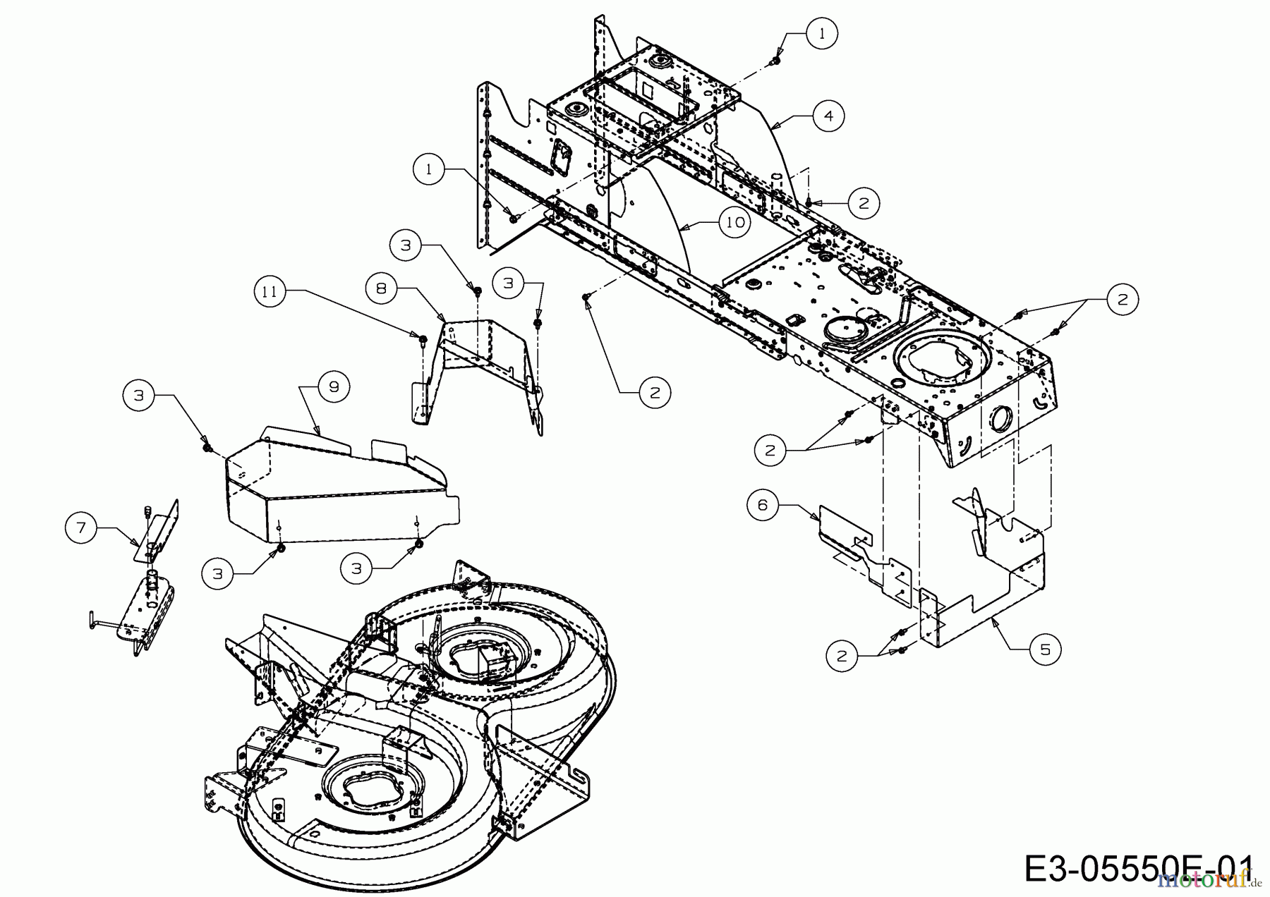  Bestgreen Rasentraktoren BG Pro 18105 HRBK 13HT71KN655  (2016) Abdeckungen Mähwerk N (41