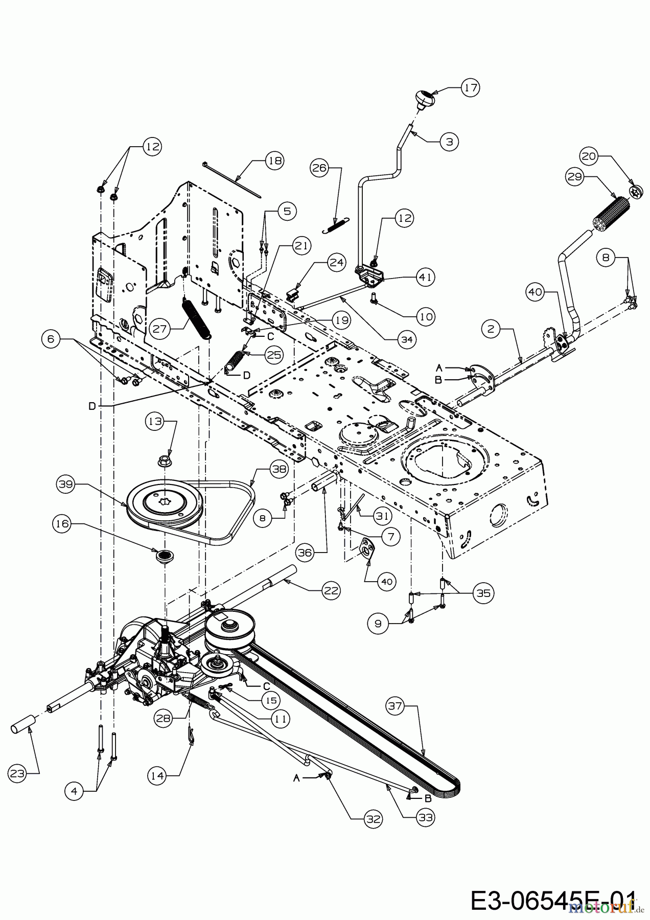  Kts Rasentraktoren Silvertrac 107 T/175 13HN76KG677  (2017) Fahrantrieb