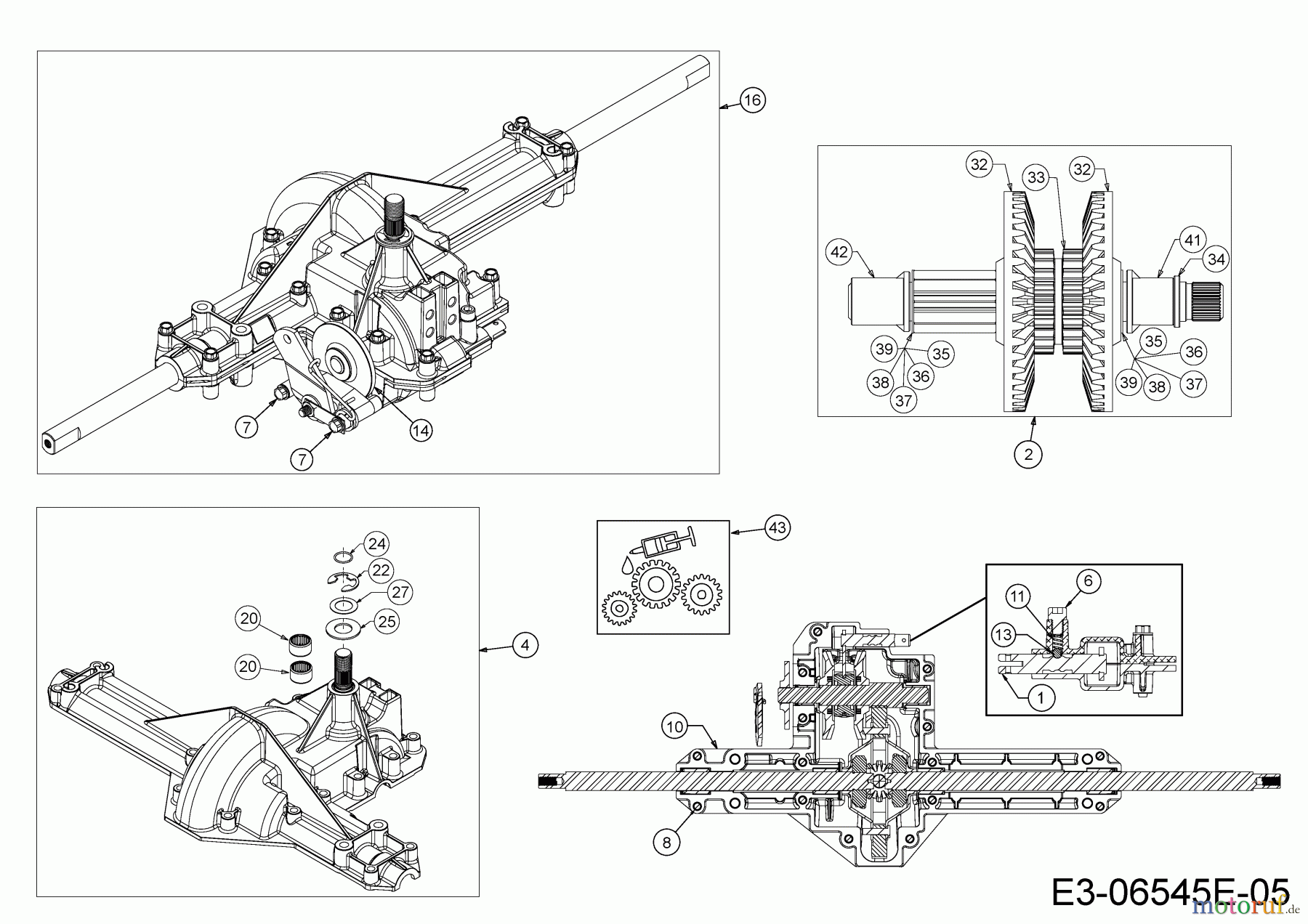  MTD Rasentraktoren 13.5/38 13A1765F308  (2017) Getriebe 618-04566B