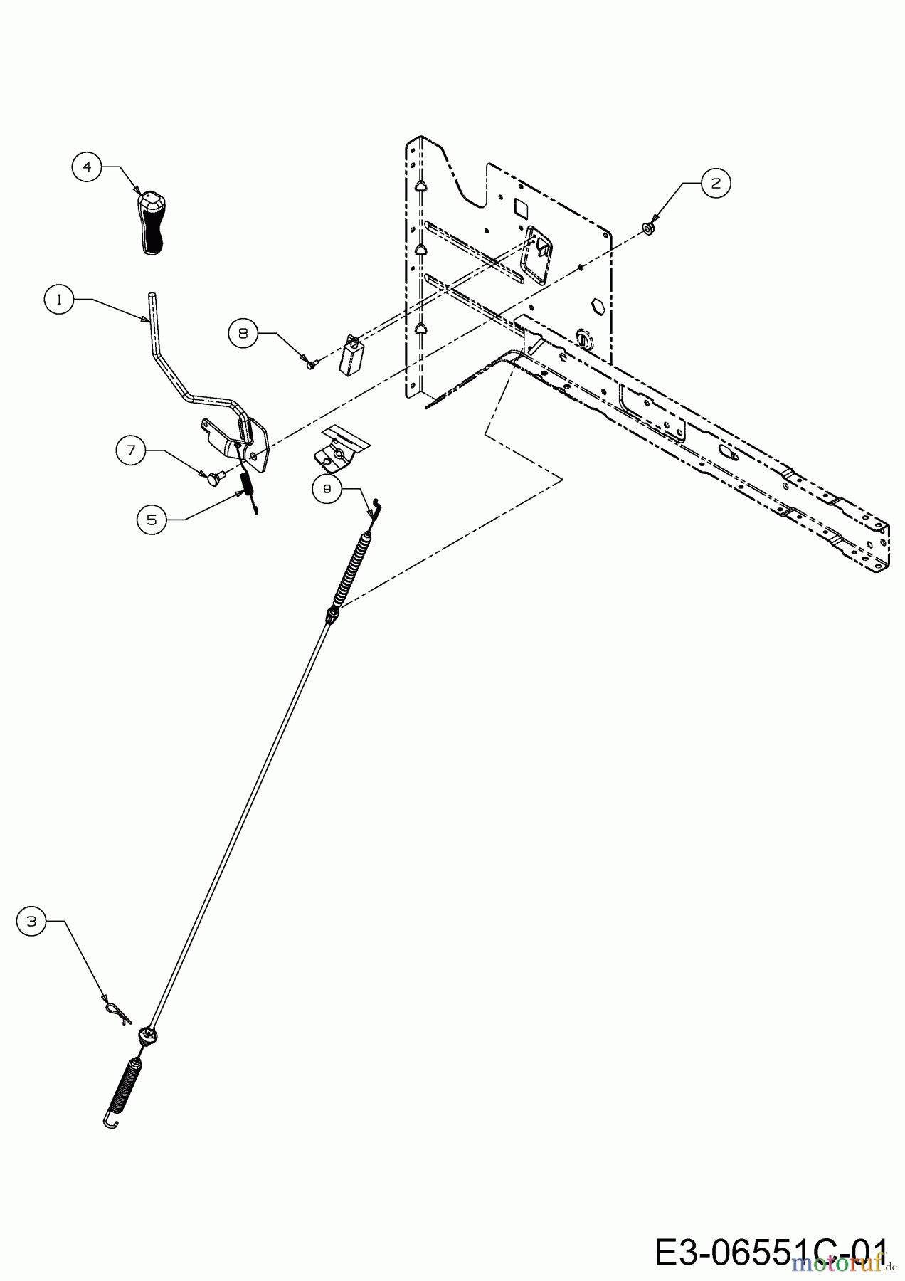  Blisar Rasentraktoren GE 130 13HH763E607  (2014) Mähwerkseinschaltung