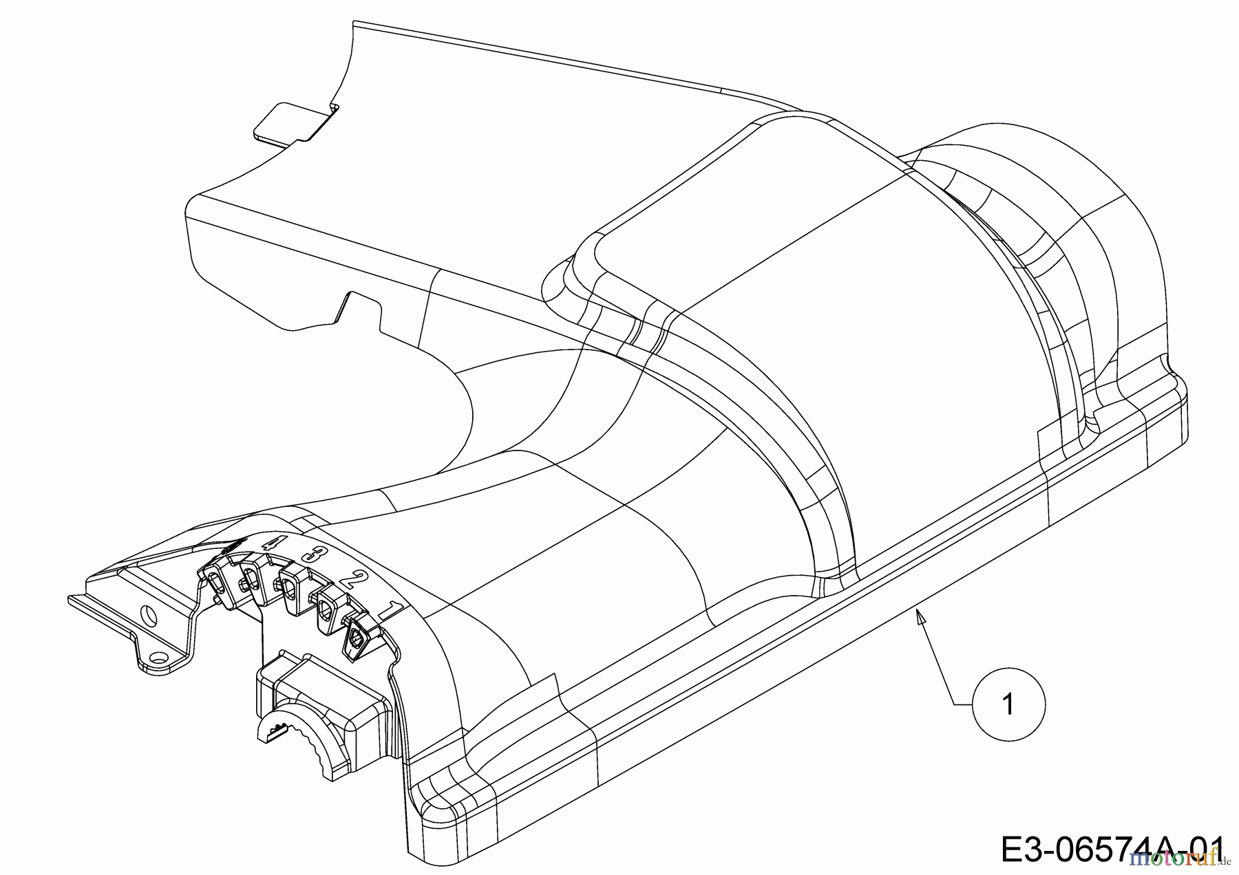 MTD Motormäher mit Antrieb Smart 53 FSPB 12A-A18R600  (2015) Abdeckung Vorderachse