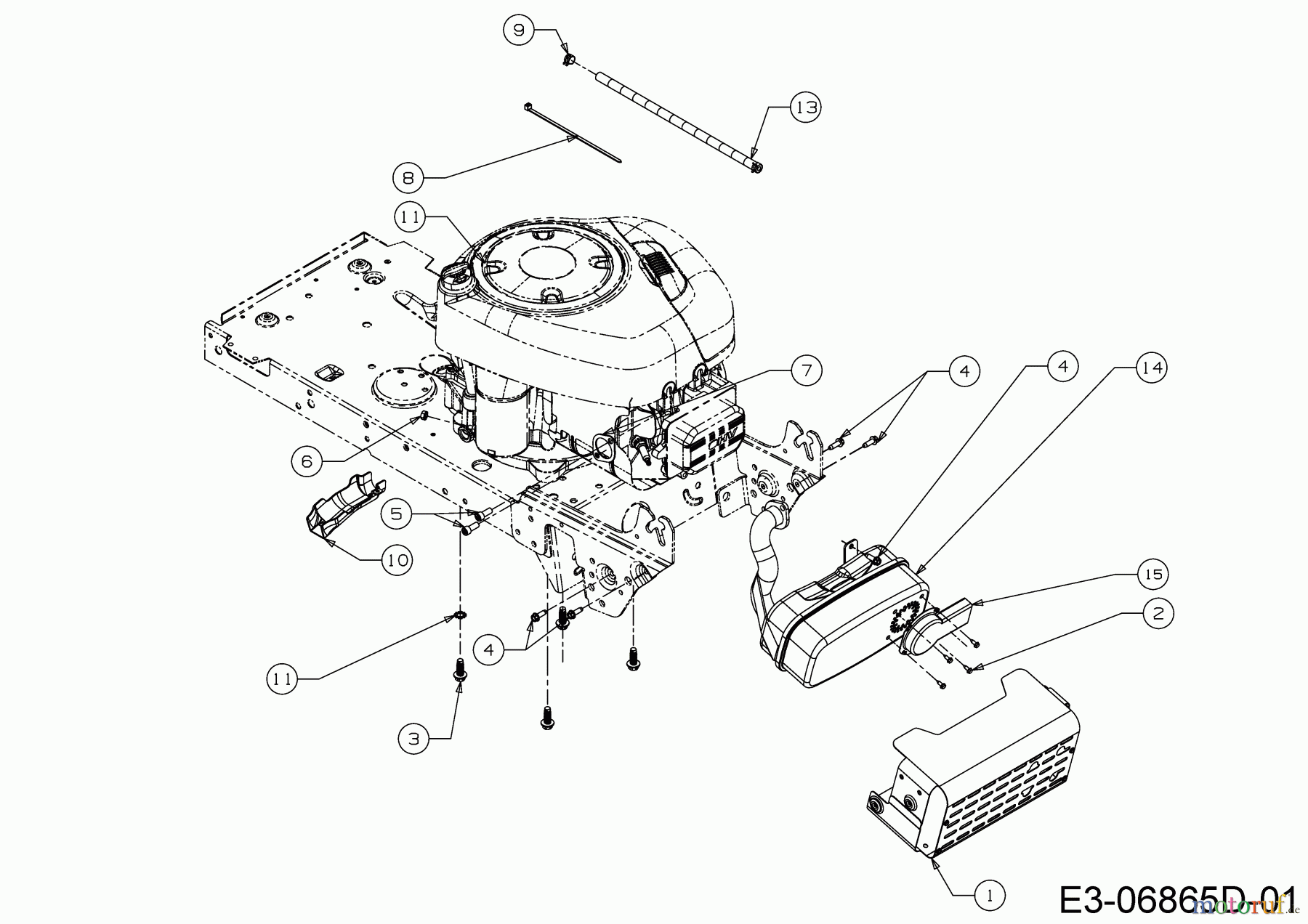  MTD Rasentraktoren 13.5/38 13A1765F308  (2017) Motorzubehör