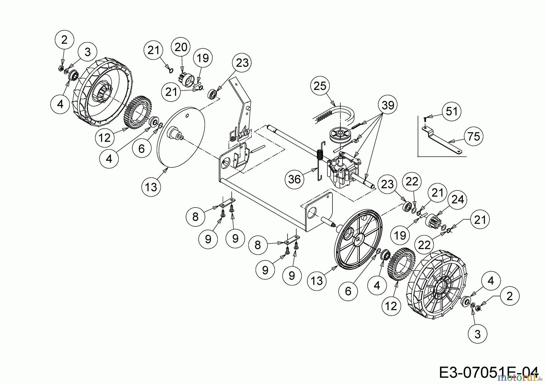  MTD Motormäher mit Antrieb Smart 395 SPO 12CBB1SJ600  (2018) Fahrantrieb