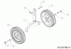 Troy-Bilt Colt FT 21B-34M8766 (2016) Ersatzteile Radträger, Räder