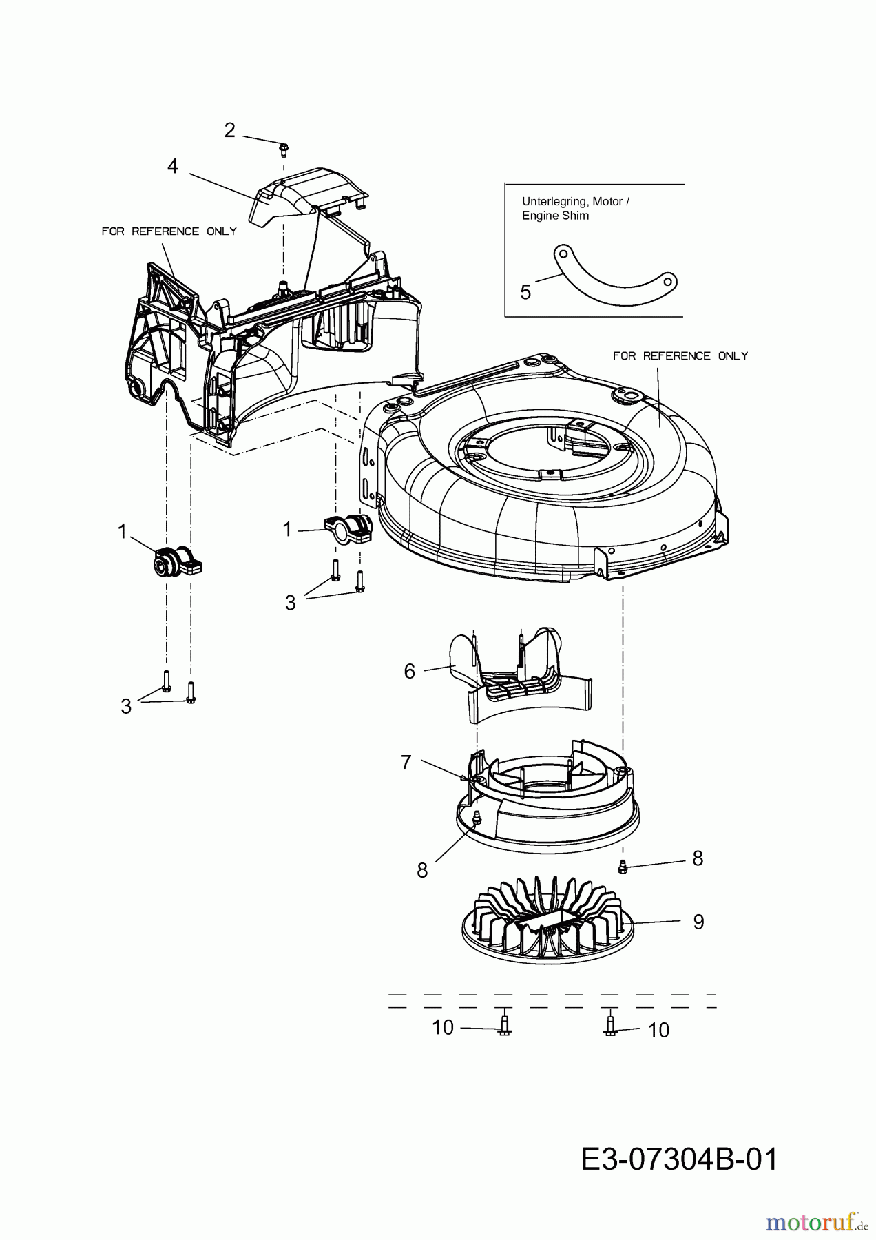  WOLF-Garten Expert Motormäher Expert 46 B 11B-K15E650  (2014) Achslager hinten, Lüfterrad