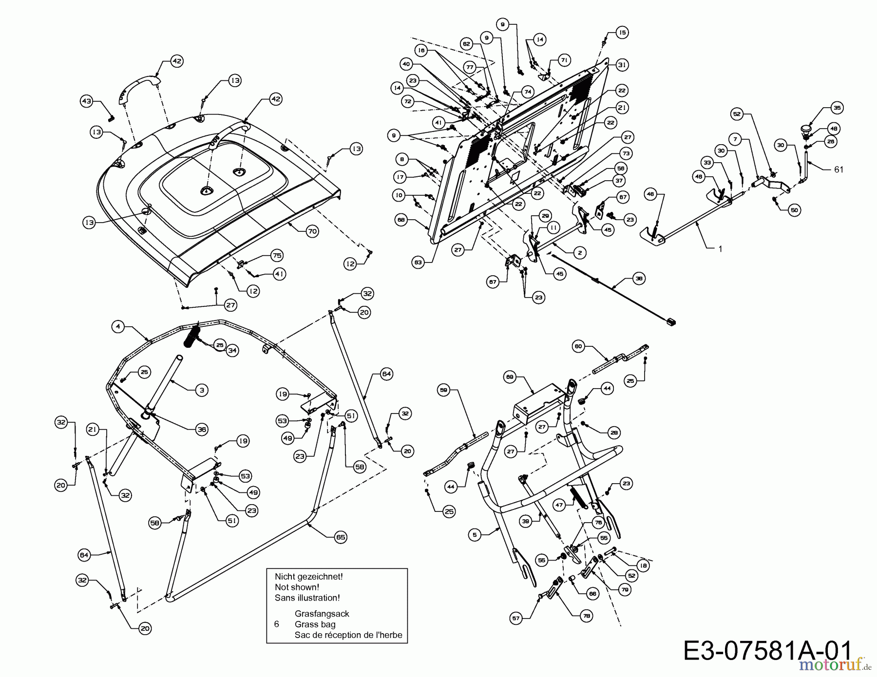  Gutbrod Rasentraktoren GLX 105 RHL-K 13AG91GN690  (2012) Grasfangeinrichtung