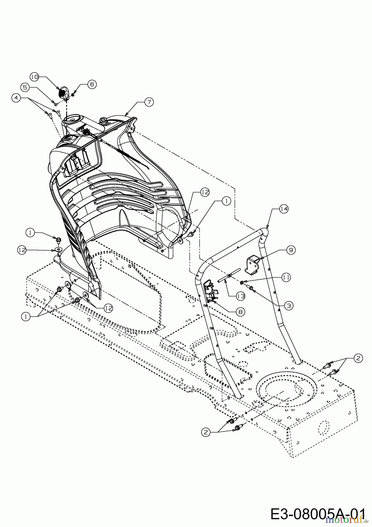  Gutbrod Rasentraktoren GLX 107 SA 13BA506G690  (2003) Armaturenbrett