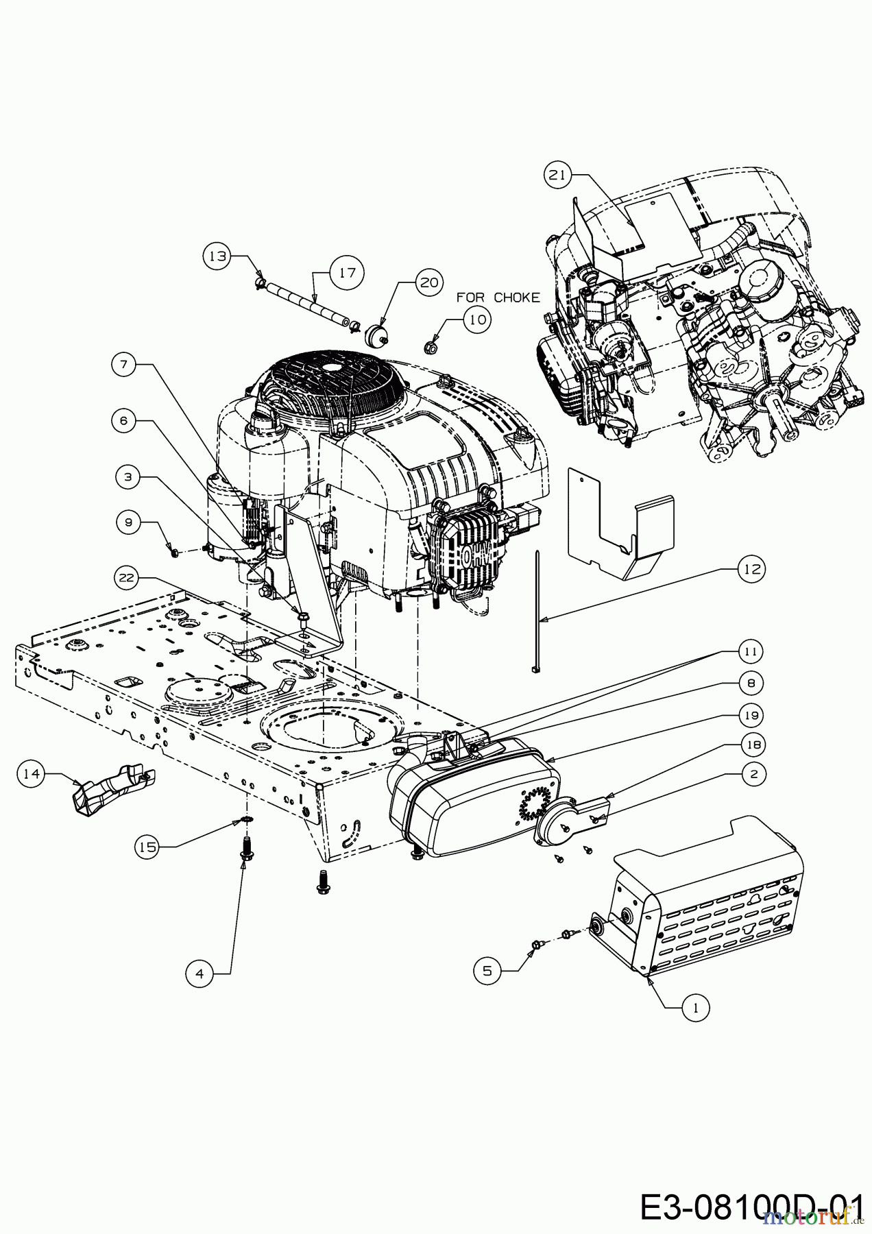  MTD Rasentraktoren DL 960 T 13H276KF677  (2017) Motorzubehör