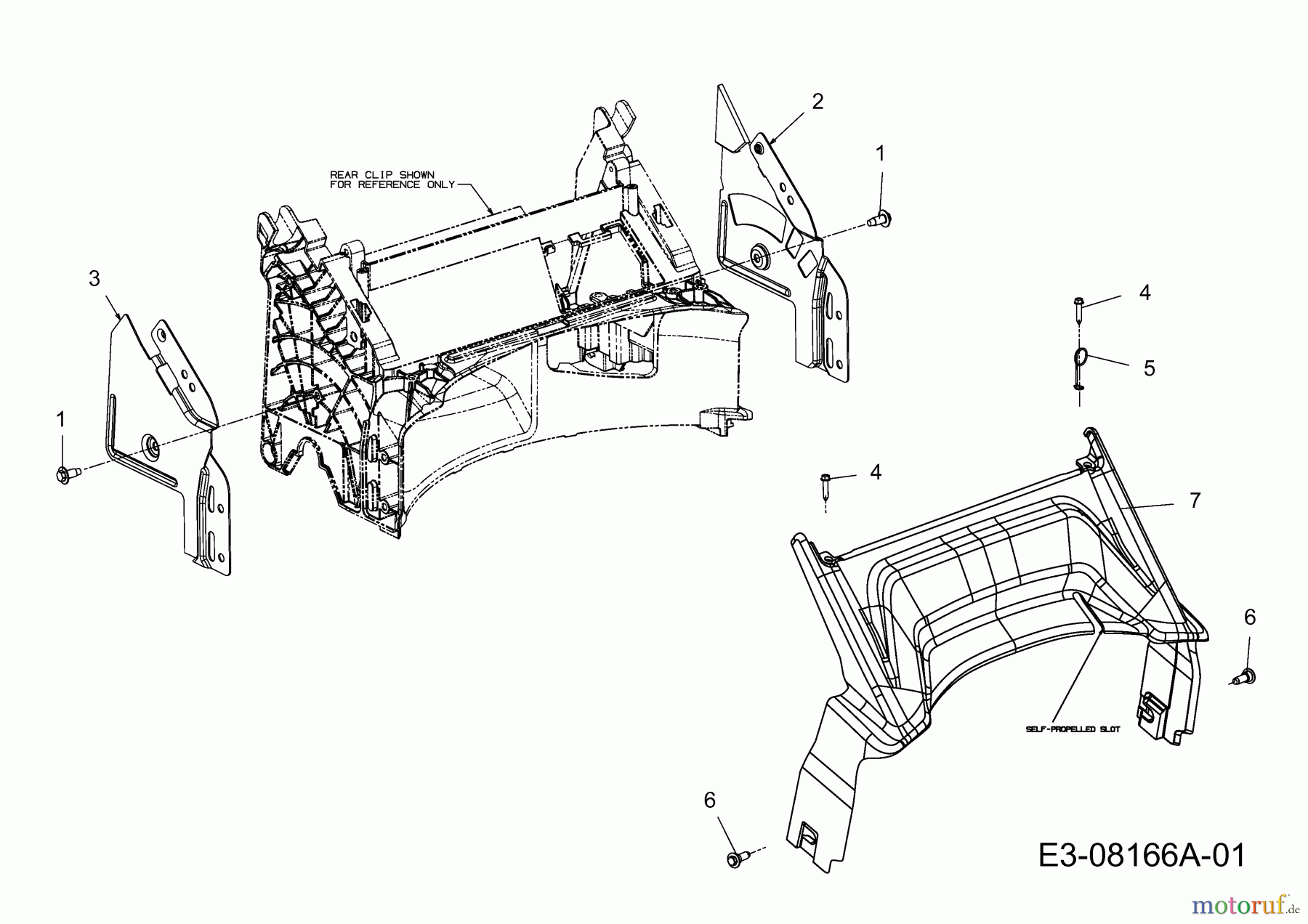 MTD Motormäher mit Antrieb Optima 42 SPB 12A-LG5B600 (2013) Abdeckung hinten