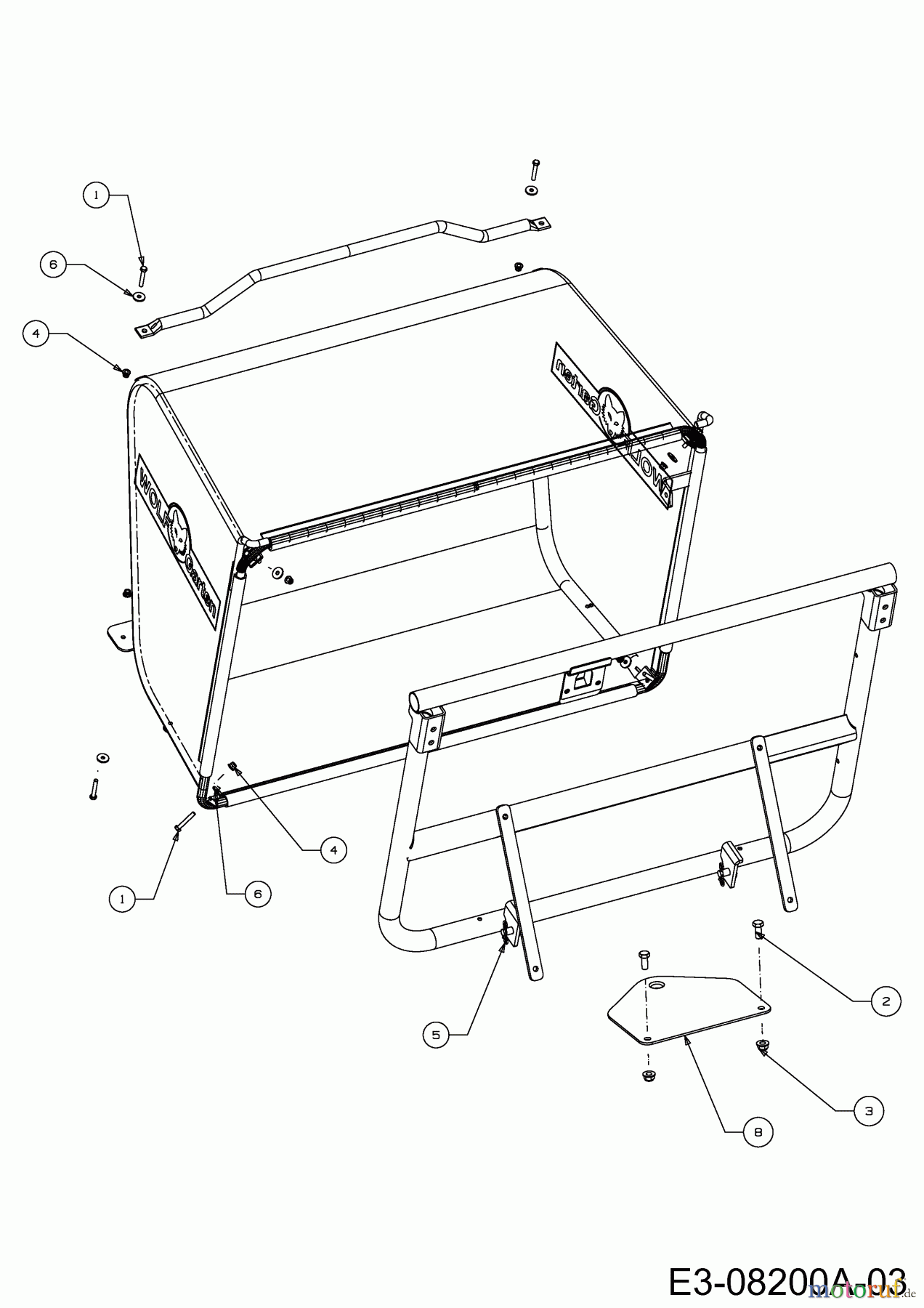  MTD Rasentraktoren Minirider 60 RD 13A625SC600  (2015) Anhängekupplung, Schraubensatz Grasfangsack
