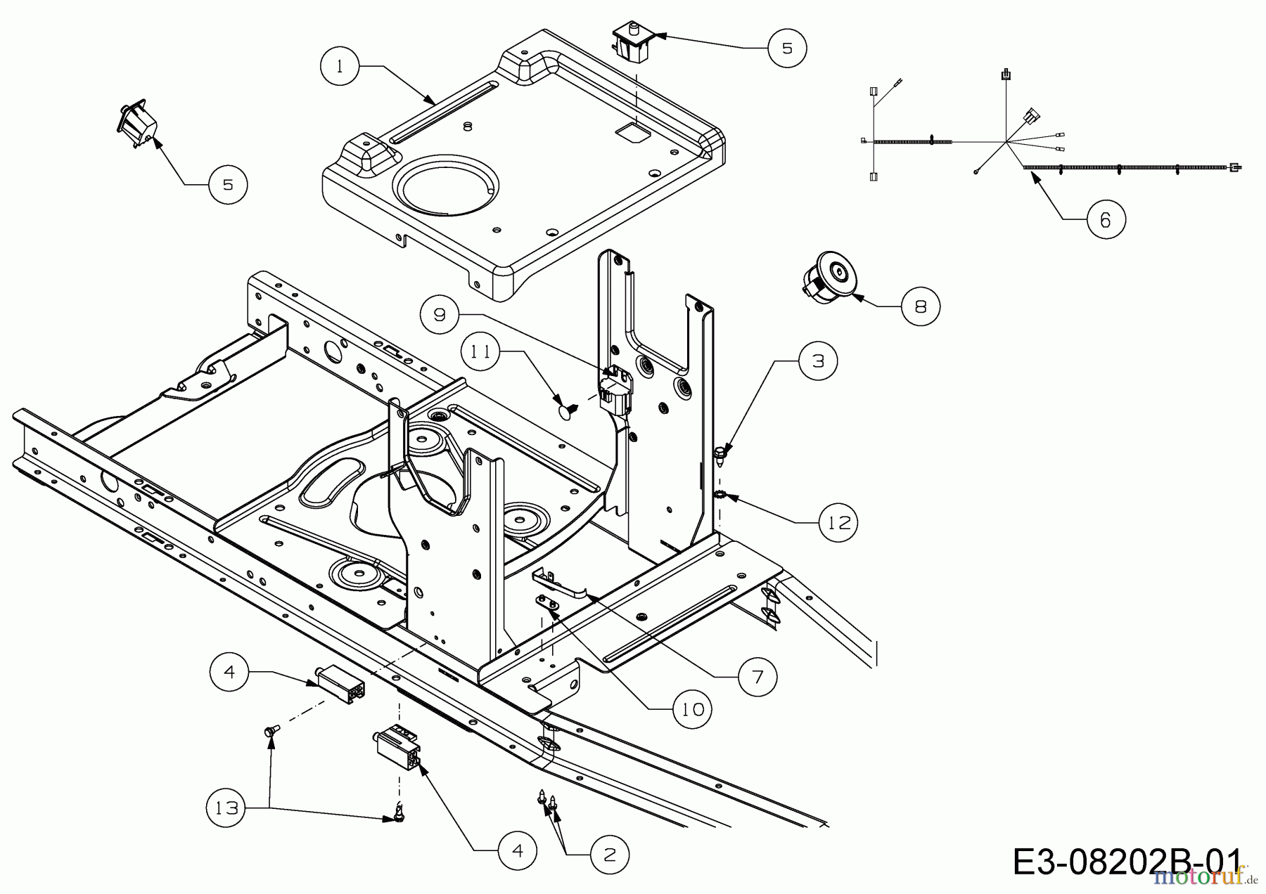  MTD Rasentraktoren Minirider 60 RD 13A625SC600  (2016) Elektroteile