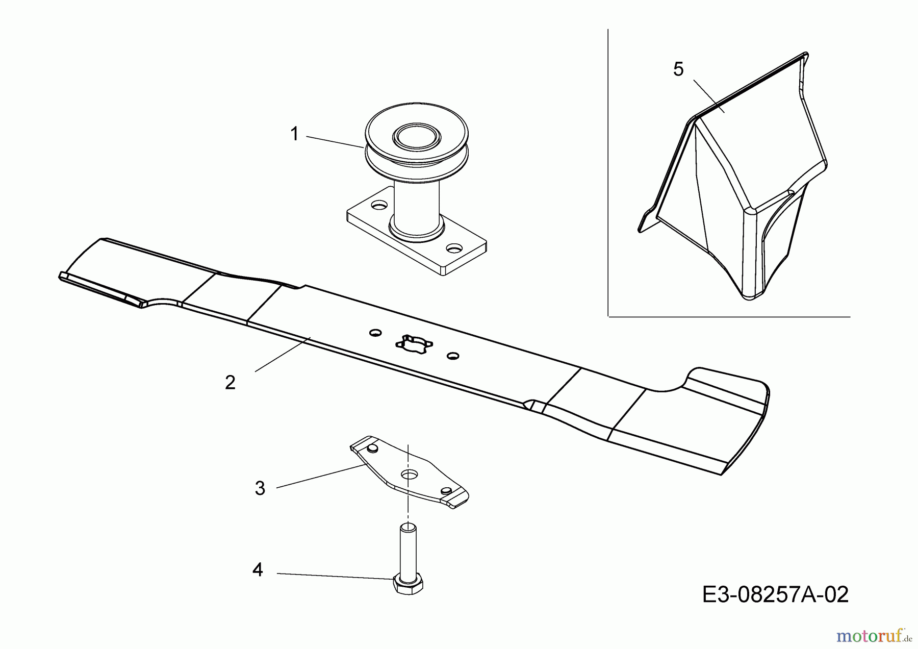  MTD Motormäher mit Antrieb Advance 53 SPKVHW 12AKPN7D600  (2013) Messer, Messeraufnahme, Mulchstopfen ab 26.03.2013