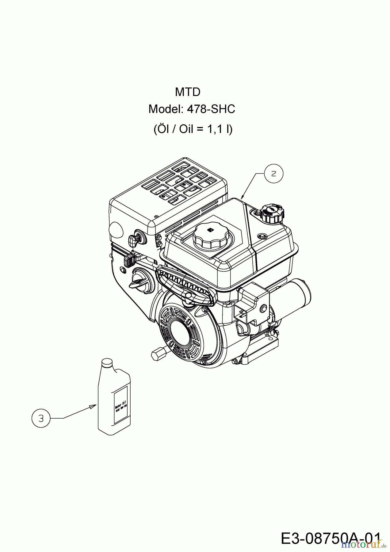  MTD Schneefräsen Optima ME 66 31AY54T3678  (2016) Motor MTD