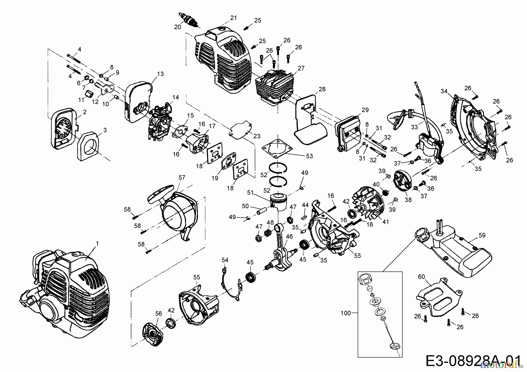  MTD Motorsensen Smart BC 26 41BTG0G-678  (2017) Motor
