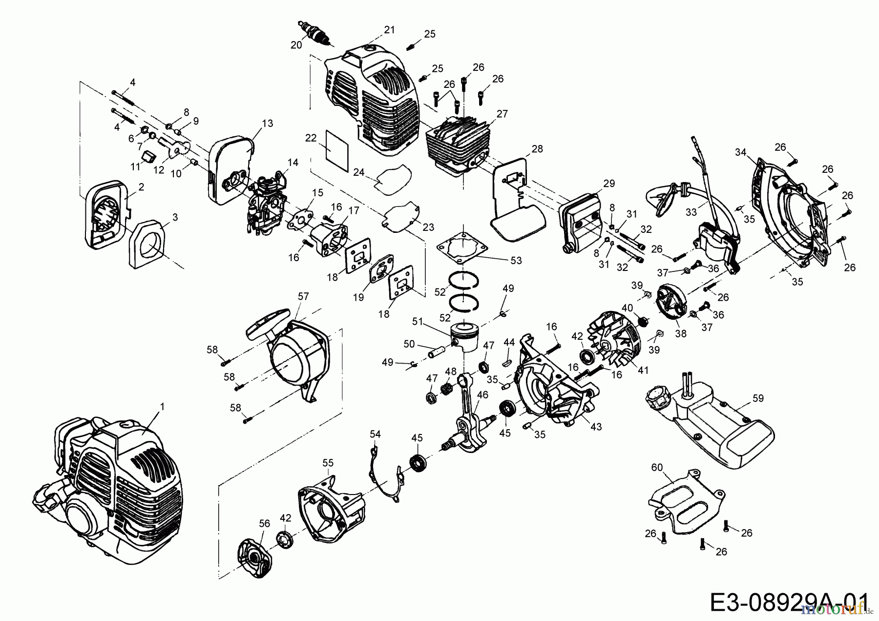  MTD Motorsensen Smart BC 26 41ATG0G-602  (2016) Motor