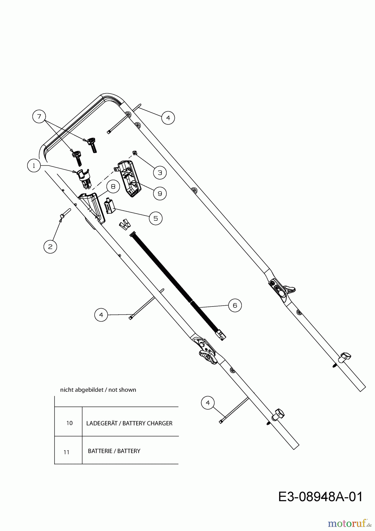  Wolf-Garten Motormäher mit Antrieb WA 53 AHWIS 12A-PV6J650  (2015) Elektroteile, Zündschloss