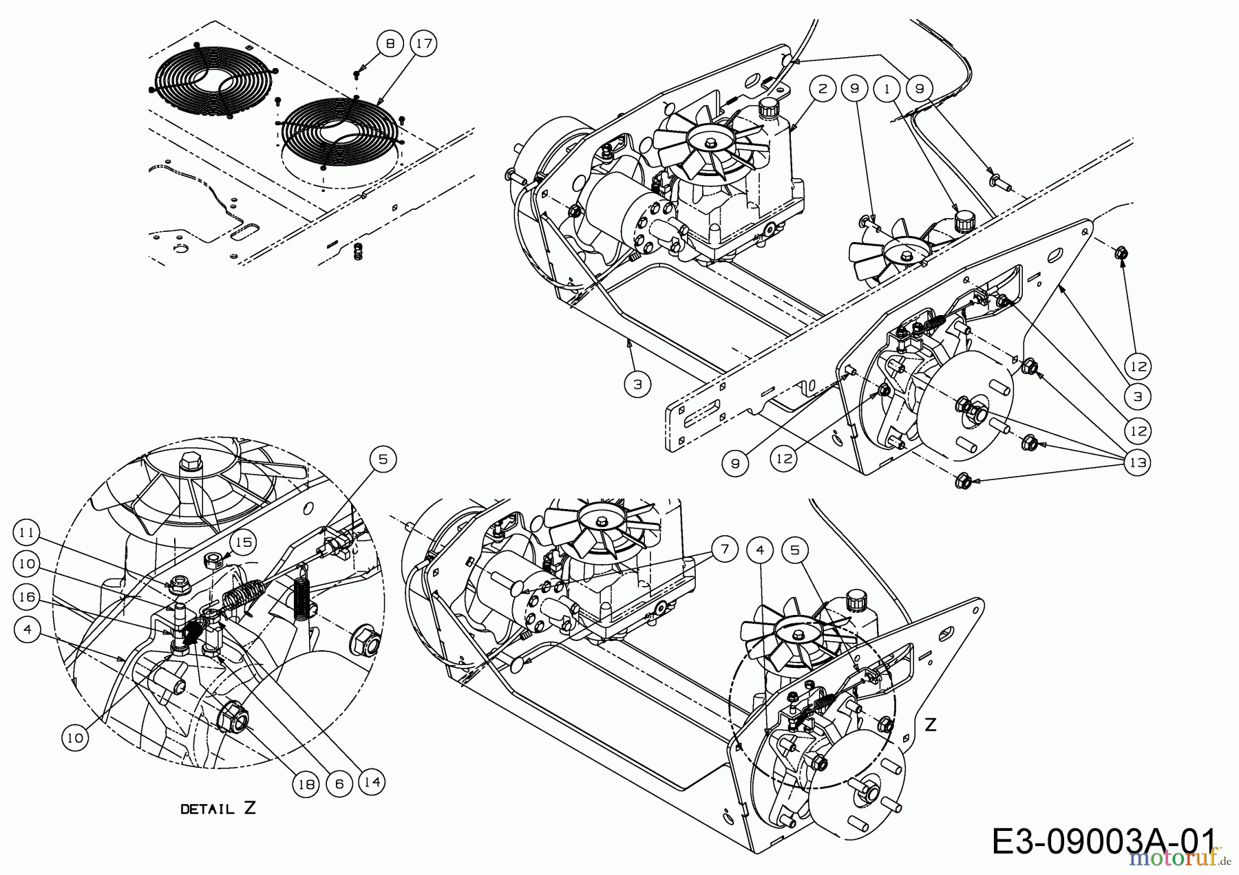 Cub Cadet Zero Turn Tank L 60 Commercial 53AN2RTD050 (2015) Fahrantrieb