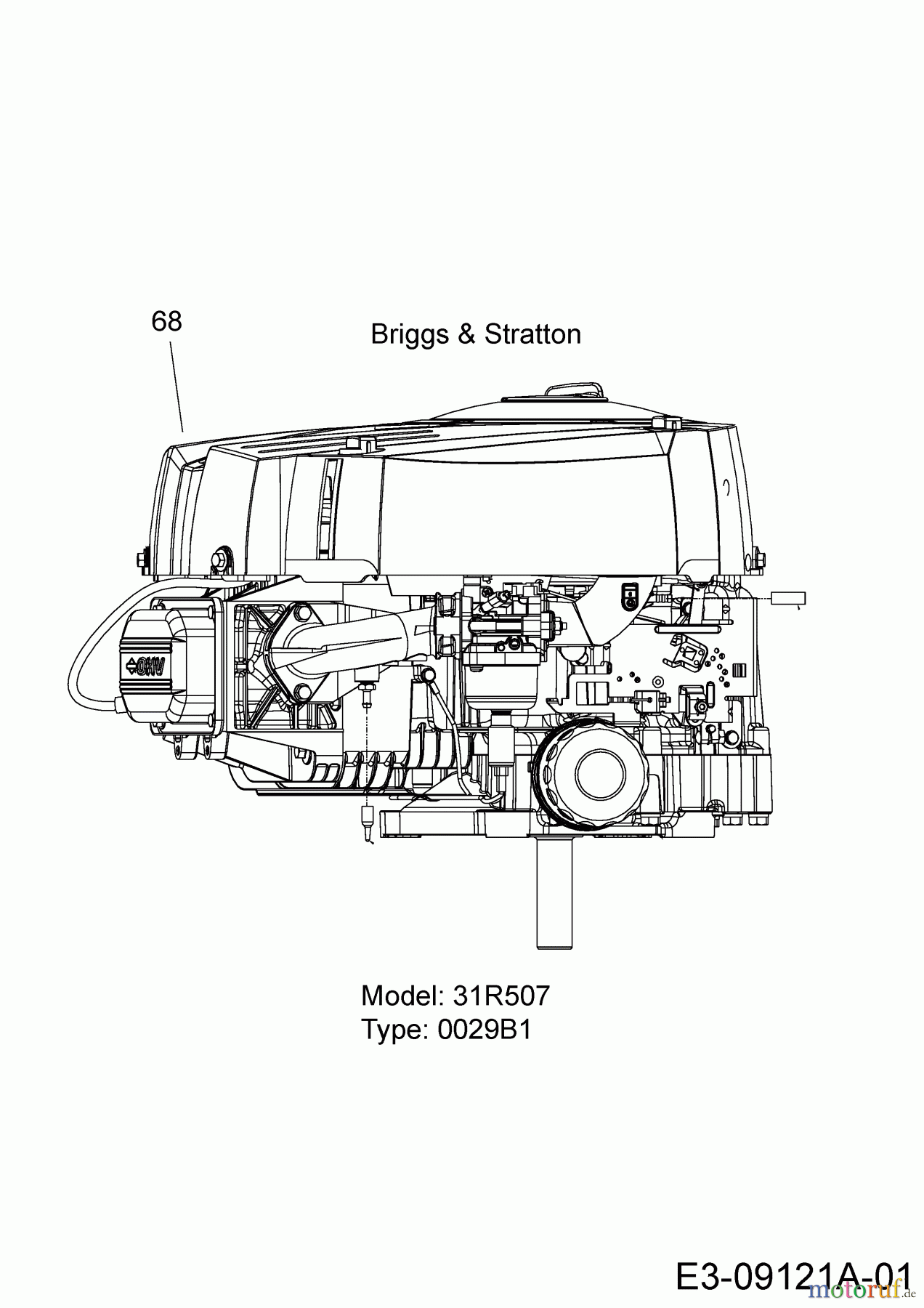  MTD Rasentraktoren Optima LG 155 13HM77KG678  (2017) Motor Briggs & Stratton