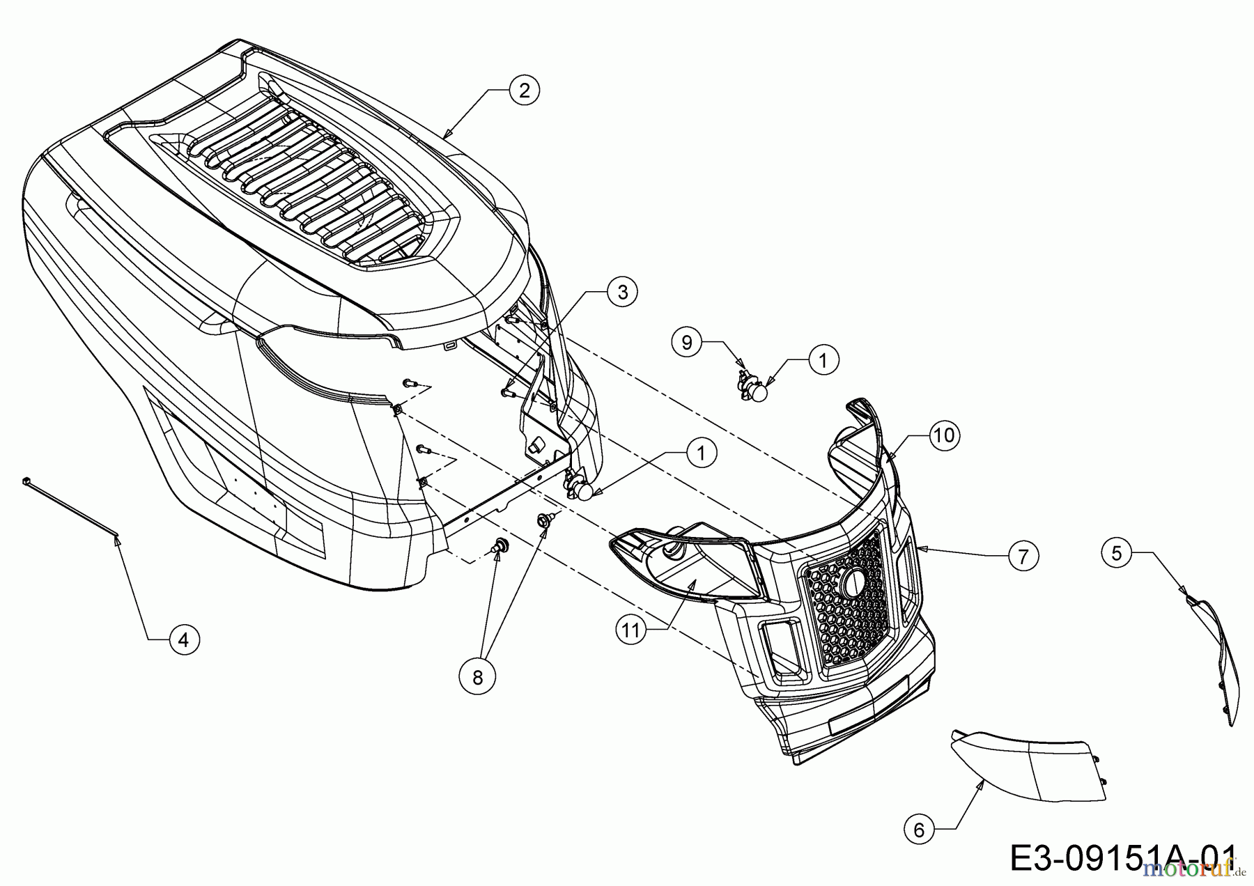  Okay Rasentraktoren Master Cut 105-15/200 H 13HU99KN675  (2015) Motorhaube K-Style