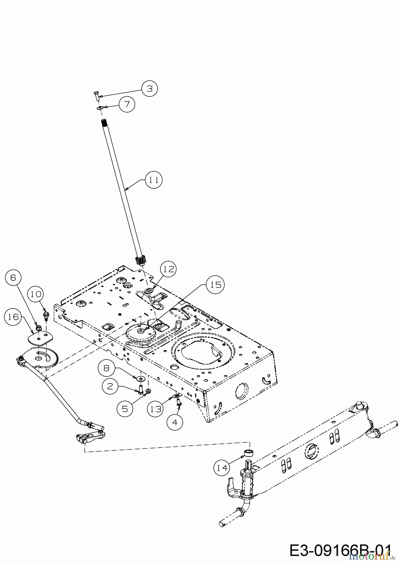  MTD Rasentraktoren 22/46 13AT77KT308  (2017) Lenkung