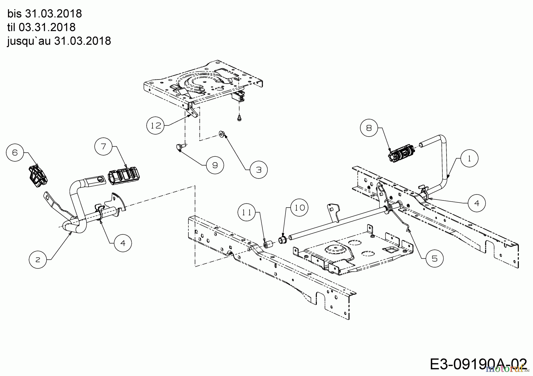  Tigara Rasentraktoren TG 222/117 HBI 13AAA1KT649  (2018) Pedale bis 31.03.2018